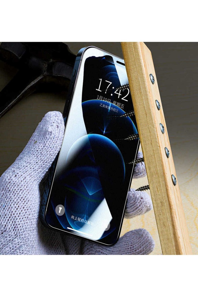Apple iPhone 14 Pro Uyumlu Zore Rika Premium Privacy Temperli Cam Ekran Koruyucu