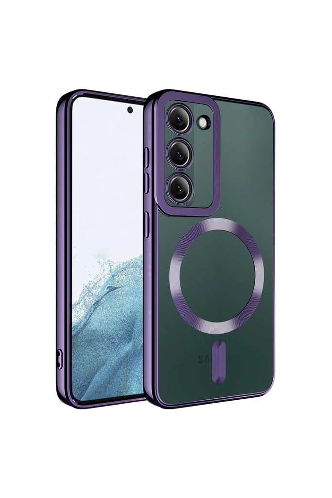 Samsung Galaxy S23 Uyumlu Kılıf M-safe Wireless Şarj Özellikli Zore Setro Silikon