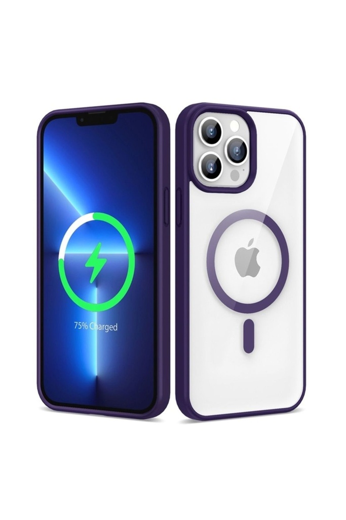 Apple iPhone 13 Pro Uyumlu Kılıf M-safe Wireless Şarj Özellikli Silikon Zore Ege Kapak