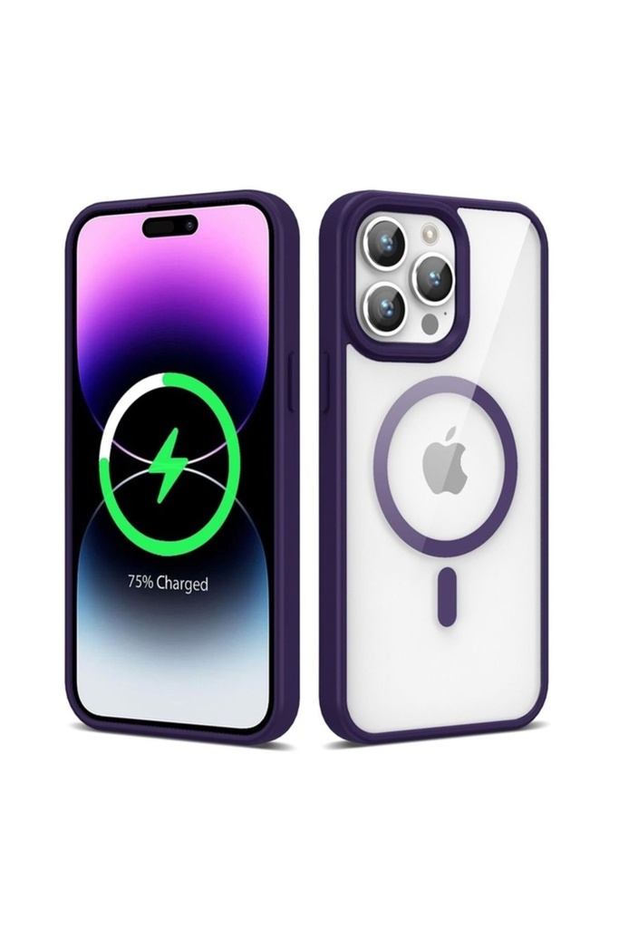 Apple iPhone 14 Pro Max Uyumlu Kılıf M-safe Wireless Şarj Özellikli Silikon Zore Ege Kapak