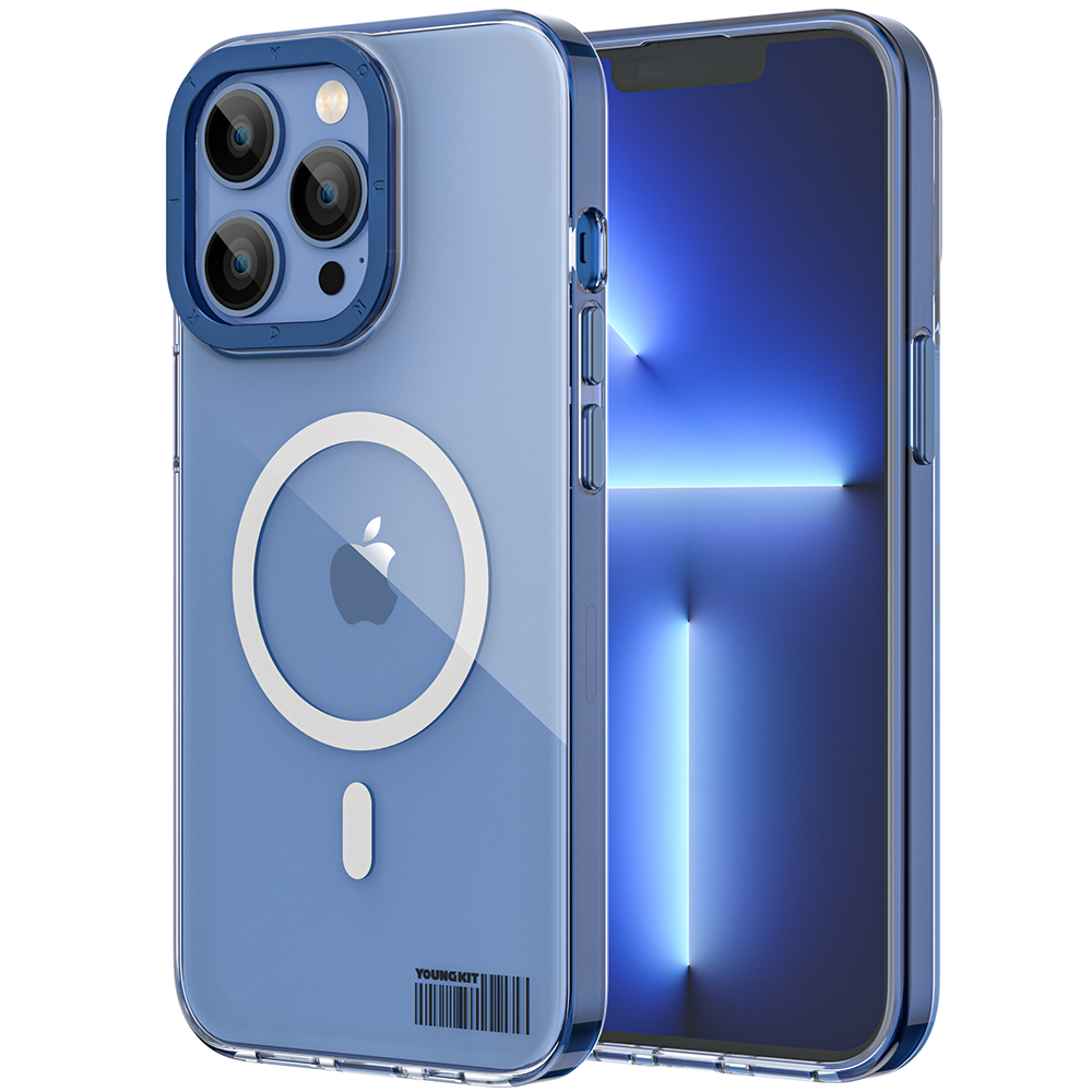 Apple iPhone 12 Pro Max Uyumlu Kılıf M-safe Şarj Özellikli Youngkit Coloured Glaze Serisi Kapak