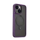 Apple iPhone 14 Uyumlu Kılıf Wiwu ZMM-010 M-safe Şarj Özellikli Parmak İzi Bırakmayan Mat Transparan Standlı Kapak