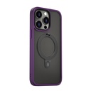 Apple iPhone 14 Pro Uyumlu Kılıf Wiwu ZMM-010 M-safe Şarj Özellikli Parmak İzi Bırakmayan Mat Transparan Standlı Kapak