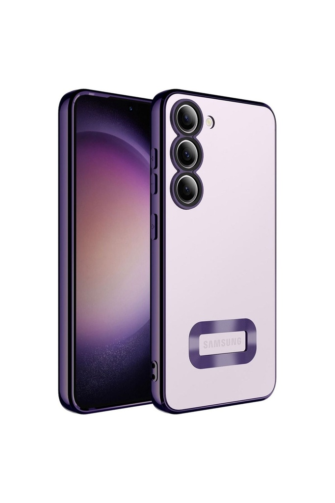 Samsung Galaxy S23 Uyumlu Kılıf Kamera Korumalı Logo Gösteren Zore Omega Kapak