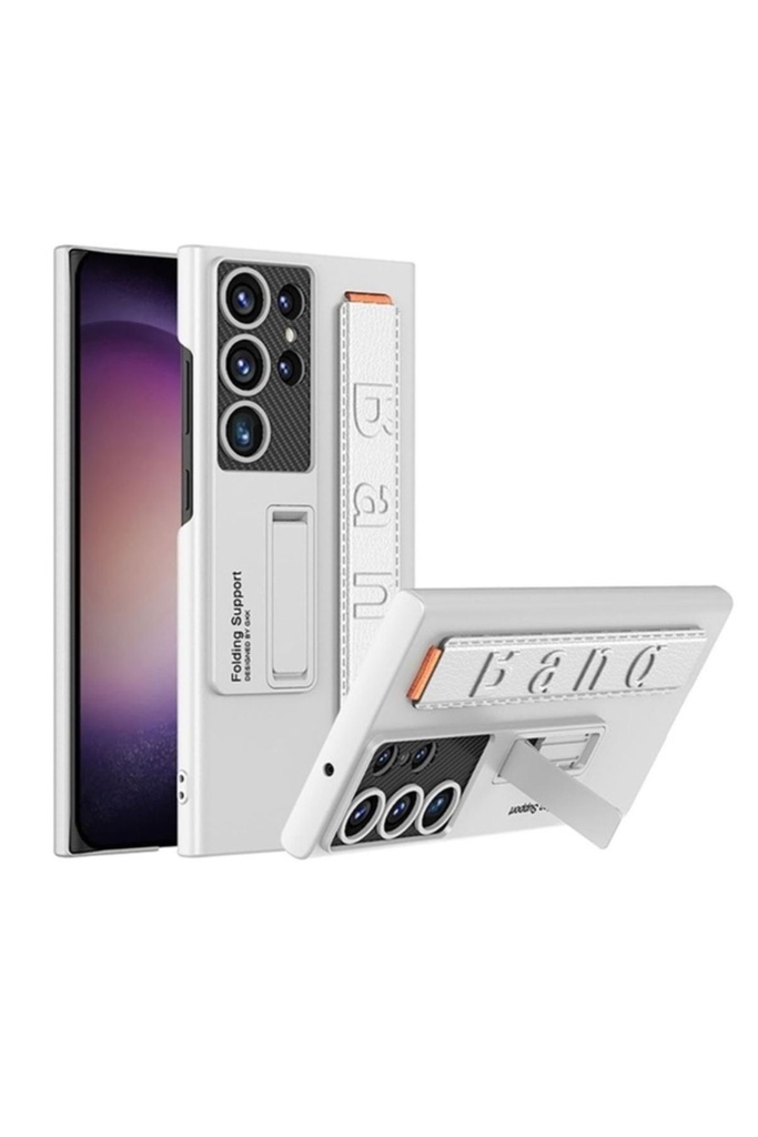 Samsung Galaxy S23 Ultra Uyumlu Kılıf Standlı El Tutacaklı Zore Band Kapak