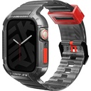 Apple Watch 44mm Uyumlu SkinArma Saido Sert PC Kasa Koruyuculu Silikon Kordon