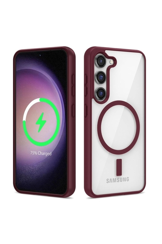 Samsung Galaxy S22 Uyumlu Kılıf M-safe Wireless Şarj Özellikli Silikon Zore Ege Kapak