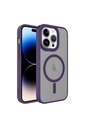 Apple iPhone 12 Pro Uyumlu Kılıf Mat Arka Yüzey Wireless Şarj Özellikli Zore Flet M-safe Kapak