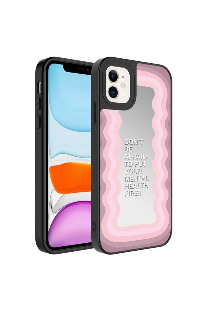 Apple iPhone 11 Uyumlu Kılıf Aynalı Desenli Kamera Korumalı Parlak Zore Mirror Kapak