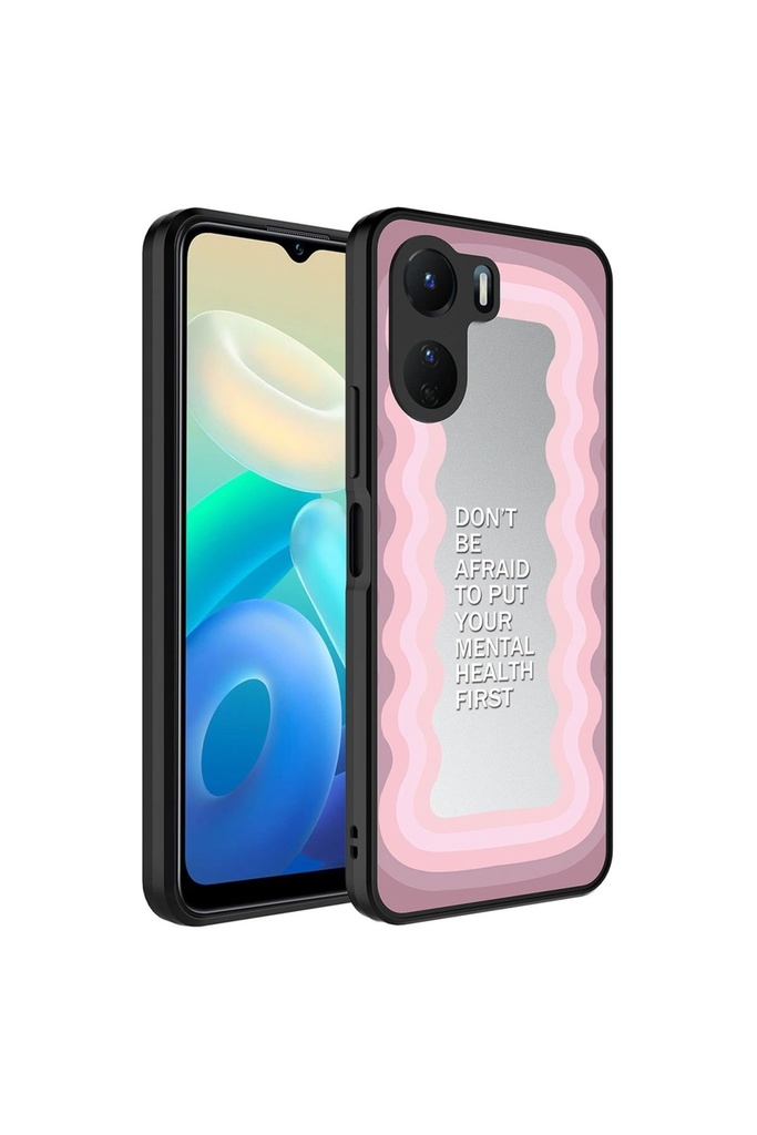 Vivo Y16 Uyumlu Kılıf Aynalı Desenli Kamera Korumalı Parlak Zore Mirror Kapak