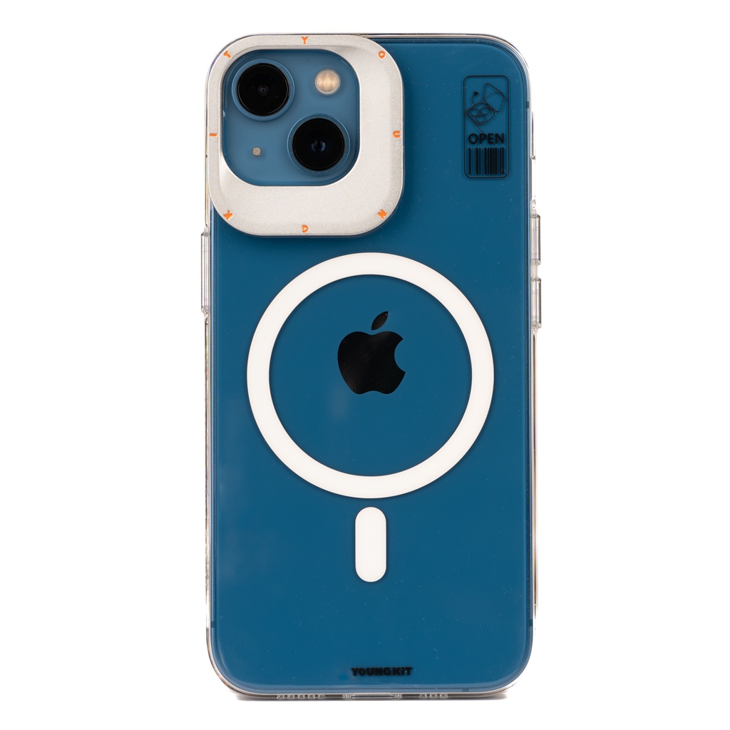 Apple iPhone 14 Uyumlu Kılıf M-safe Şarj Özellikli Standlı YoungKit Hermit Bracket Serisi Kapak