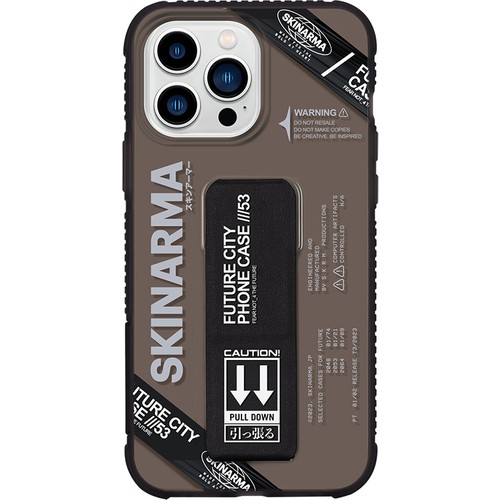 Apple iPhone 14 Pro Uyumlu Kılıf SkinArma Şeffaf Desenli Airbag Tasarımlı Standlı Shimma Kapak