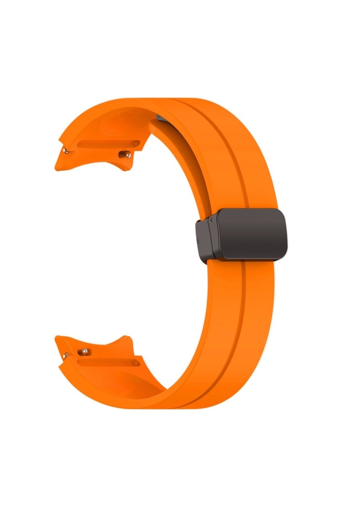 Samsung Galaxy Watch 5 44mm Uyumlu Kordon Silikon Metal Mıknatıslı Toka Zore KRD-84 Kayış