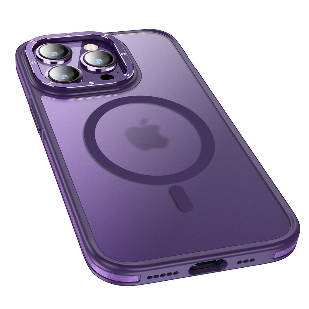 Apple iPhone 14 Pro Uyumlu Kılıf M-safe Şarj Özellikli Mat Görünümlü Wlons Vevo Kapak