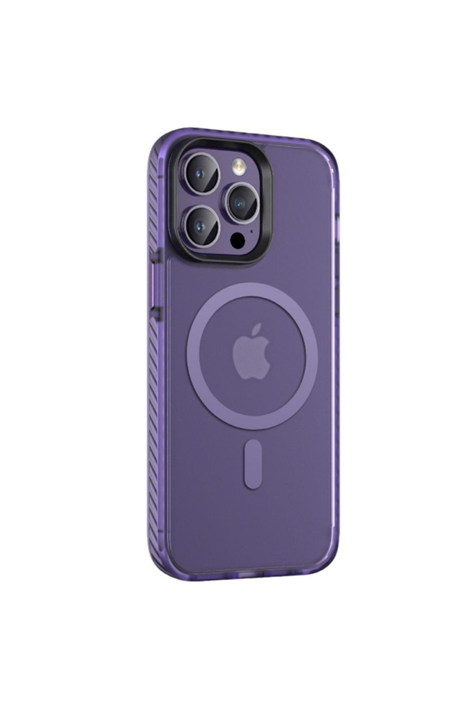 Apple iPhone 14 Pro Uyumlu Kılıf Mat Arka Yüzey Wireless Şarj Özellikli Zore Locik Kapak