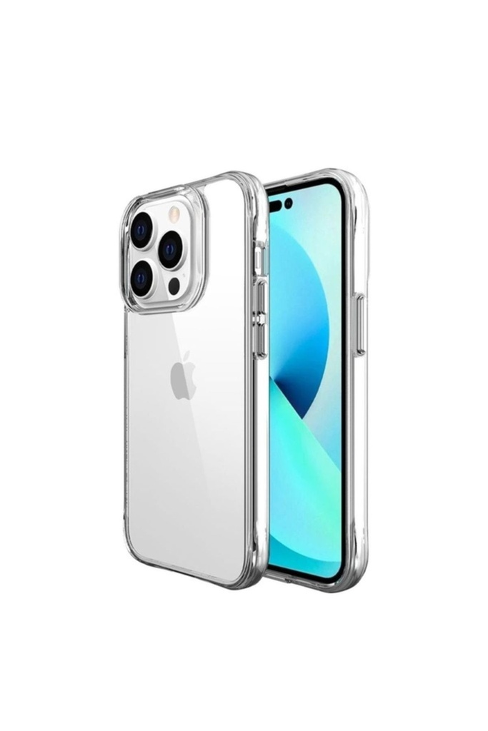 Apple iPhone 14 Pro Max Uyumlu Kılıf Zore Şeffaf Ultra İnce Airbag Tasarımlı Okka Kapak
