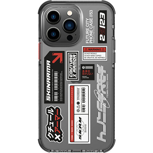 Apple iPhone 14 Pro Max Uyumlu Kılıf SkinArma Şeffaf Desenli Airbag Tasarımlı Taito Kapak