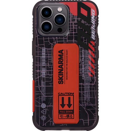 Apple iPhone 14 Pro Uyumlu Kılıf SkinArma Şeffaf Desenli Standlı Ryoiki Kapak