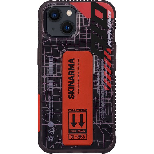 Apple iPhone 14 Uyumlu Kılıf SkinArma Şeffaf Desenli Standlı Ryoiki Kapak