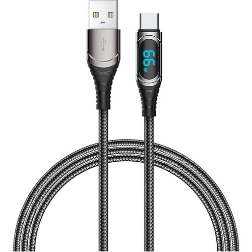 Recci RTC-P21C Ghost Serisi 66W 6A Hızlı Şarj Özellikli USB-A To Type-C Kablo 1.2M