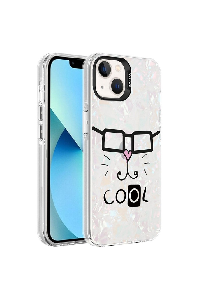 Apple iPhone 13 Uyumlu Kılıf Mermer Desenli Zore Marbello Kapak