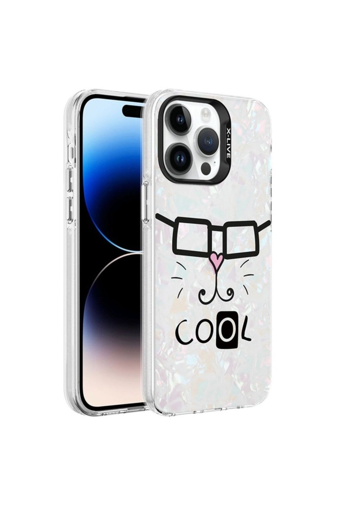 Apple iPhone 14 Pro Uyumlu Kılıf Mermer Desenli Zore Marbello Kapak