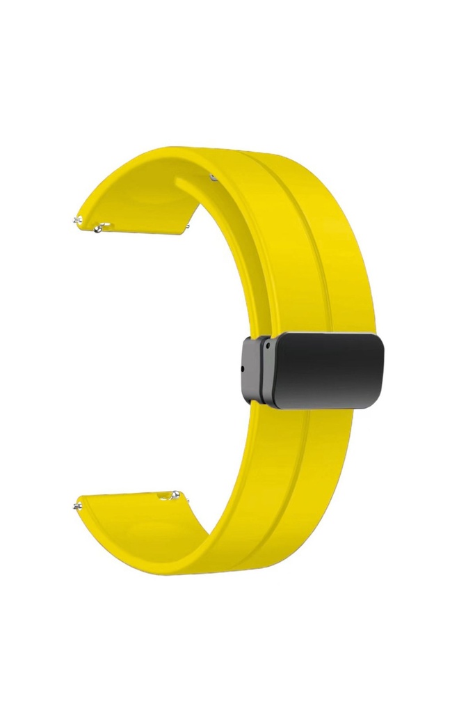 Samsung Galaxy Watch 42mm 20mm Uyumlu Kordon Silikon Metal Mıknatıslı Toka Zore KRD-84 Kayış