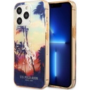 Apple iPhone 14 Pro Max Uyumlu Kılıf U.S. POLO ASSN. Renkli Ağaç Baskılı Dizayn Kapak