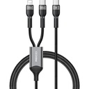 Recci RTC-T16 2 in 1 65W PD Hızlı Şarj Özellikli Lightning ve Type-C To Type-C PD Kablo 1.2M