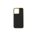Apple iPhone 13 Uyumlu Kılıf Wiwu Genuine Leather Gold Calfskin Orjinal Deri Kapak