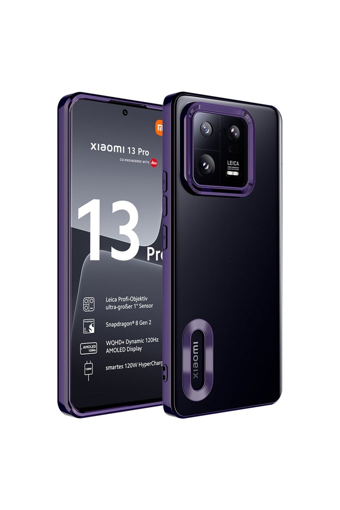 Xiaomi Mi 13 Pro Uyumlu Kılıf Kamera Korumalı Logo Gösteren Zore Omega Kapak