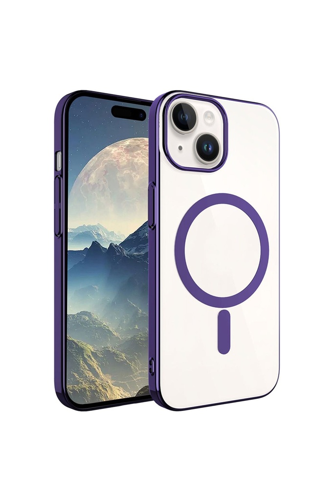 Apple iPhone 15 Plus Uyumlu Kılıf Zore Wireless Şarj Özellikli Pixel M-safe Kapak