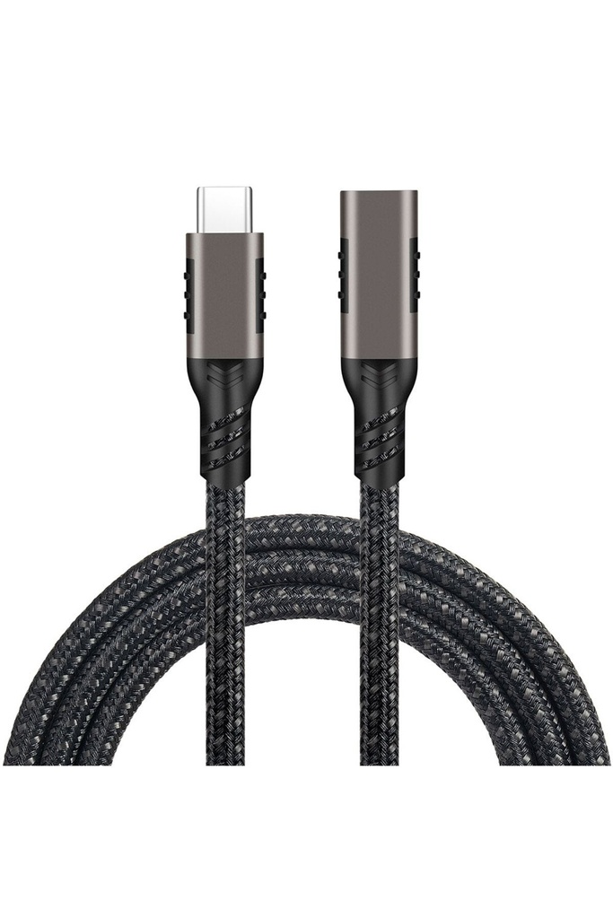 Qgeem Extension USB3.2 Type-C PD Uzatma Kablosu 100W 20Gbps 4K@60Hz 2 Metre