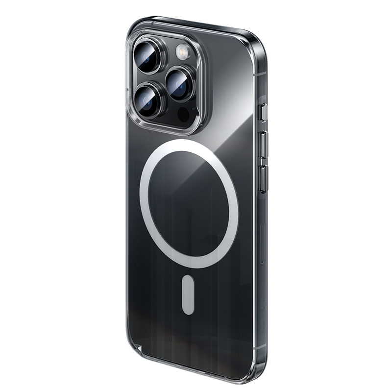 Apple iPhone 15 Pro Max Uyumlu Kılıf M-safe Şarj Özellikli Benks ​​​​​​Crystal Serisi Şeffaf Kapak