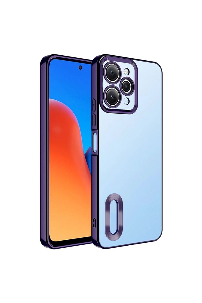 Xiaomi Redmi 12 Uyumlu Kılıf Kamera Korumalı Logo Gösteren Zore Omega Kapak