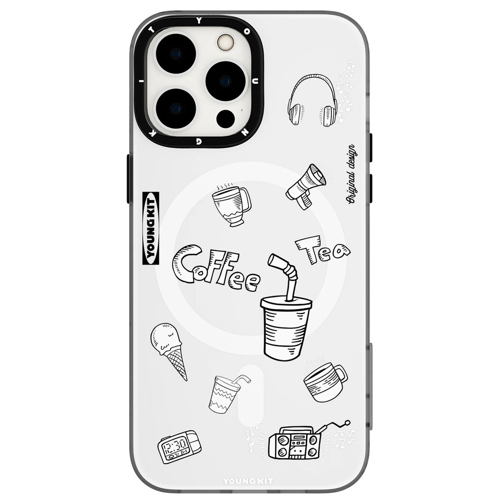 Apple iPhone 14 Pro Uyumlu Kılıf M-safe Şarj Özellikli Desenli Youngkit Plaything Serisi Kapak