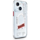 Apple iPhone 15 Uyumlu Kılıf SkinArma M-safe Şarj Özellikli Yazı Desenli Airbag Tasarımlı Orion Kapak