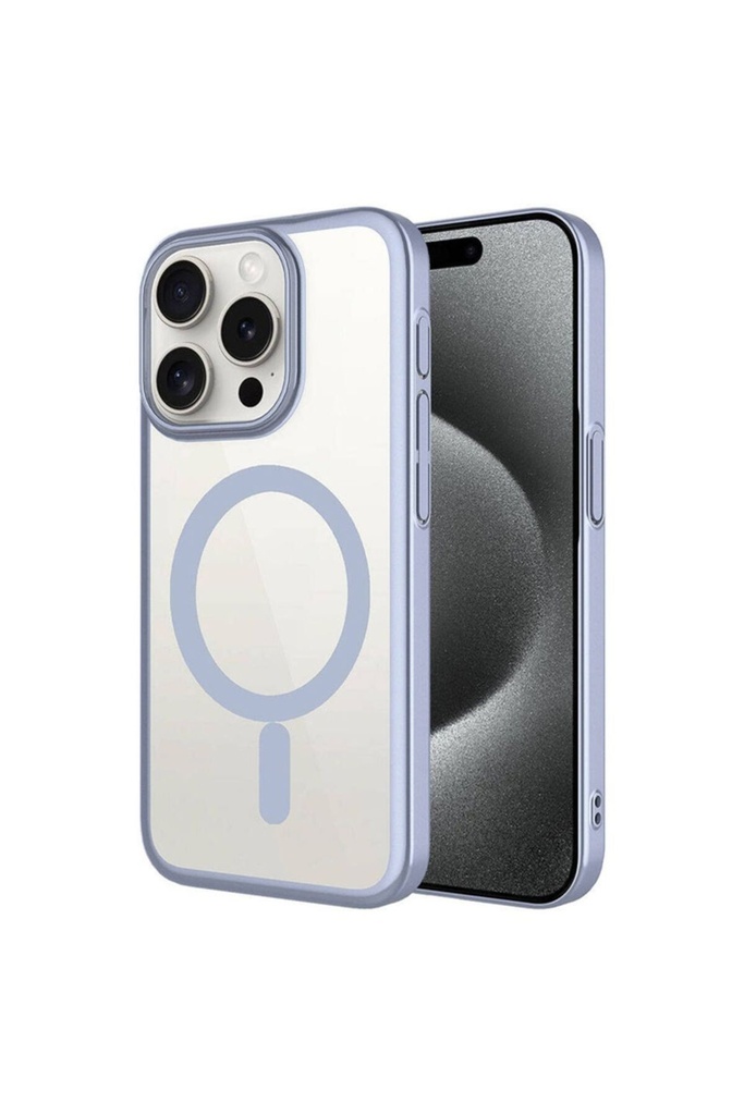 Apple iPhone 15 Pro Uyumlu Kılıf Wireless Şarj Özellikli Sert PC Zore Mat Riksos M-safe Kapak