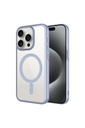 Apple iPhone 15 Pro Uyumlu Kılıf Wireless Şarj Özellikli Sert PC Zore Mat Riksos M-safe Kapak