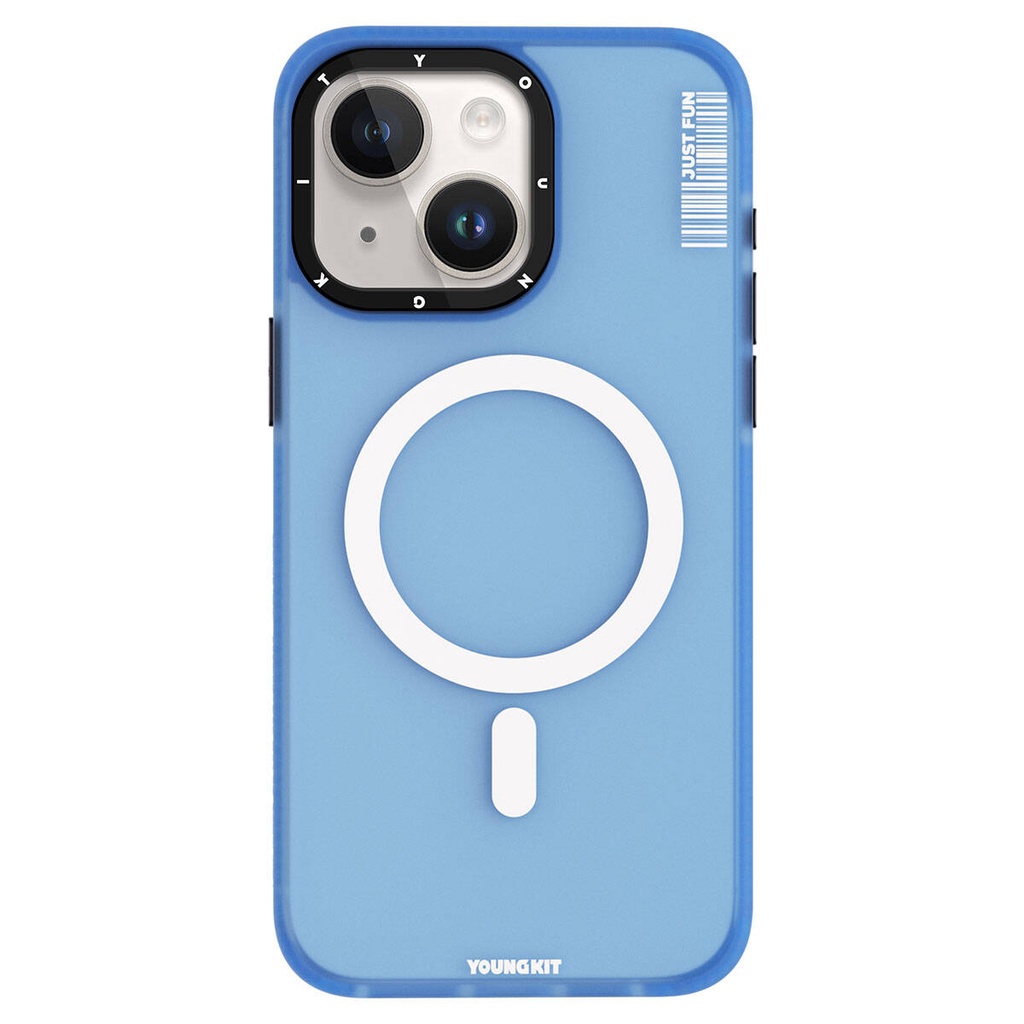 Apple iPhone 15 Uyumlu Kılıf M-safe Şarj Özellikli Youngkit Colored Sand Serisi Kapak