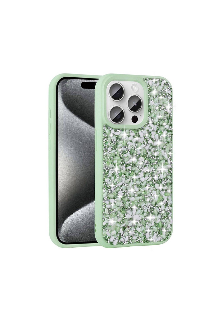 Apple iPhone 15 Pro Uyumlu Kılıf Parlak Taşlı Tasarım Zore Linea Diamond Kapak