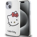 Apple iPhone 15 Uyumlu Kılıf Hello Kitty Orjinal Lisanslı Yazı ve İkonik Logolu Kitty Head Kapak