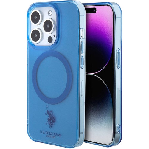 Apple iPhone 15 Pro Max Uyumlu Kılıf U.S. Polo Assn. Orjinal Lisanslı M-safe Şarj Özellikli Transparan Tasarım Kapak