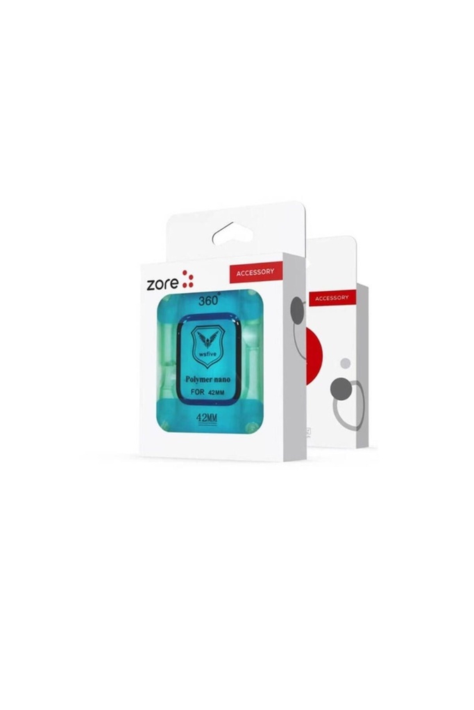 Apple Watch 42mm Uyumlu Zore Polymer Nano Ekran Koruyucu + Kolay Uygulama Aparatlı