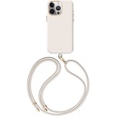 Apple iPhone 15 Pro Uyumlu Kılıf M-safe Şarj Özellikli Soft Pürüzsüz Yüzey Askı İpli Coehl Creme Kapak