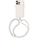 Apple iPhone 15 Pro Max Uyumlu Kılıf M-safe Şarj Özellikli Soft Pürüzsüz Yüzey Askı İpli Coehl Creme Kapak