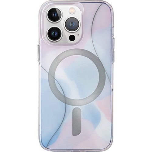 Apple iPhone 15 Pro Uyumlu Kılıf M-safe Şarj Özellikli Dalgalı Çizgi Desenli Coehl Palette Kapak