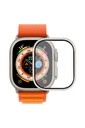 Apple Watch Ultra 49mm Uyumlu Zore ALM-02 Metal Çerçeveli Ekran Koruyucu