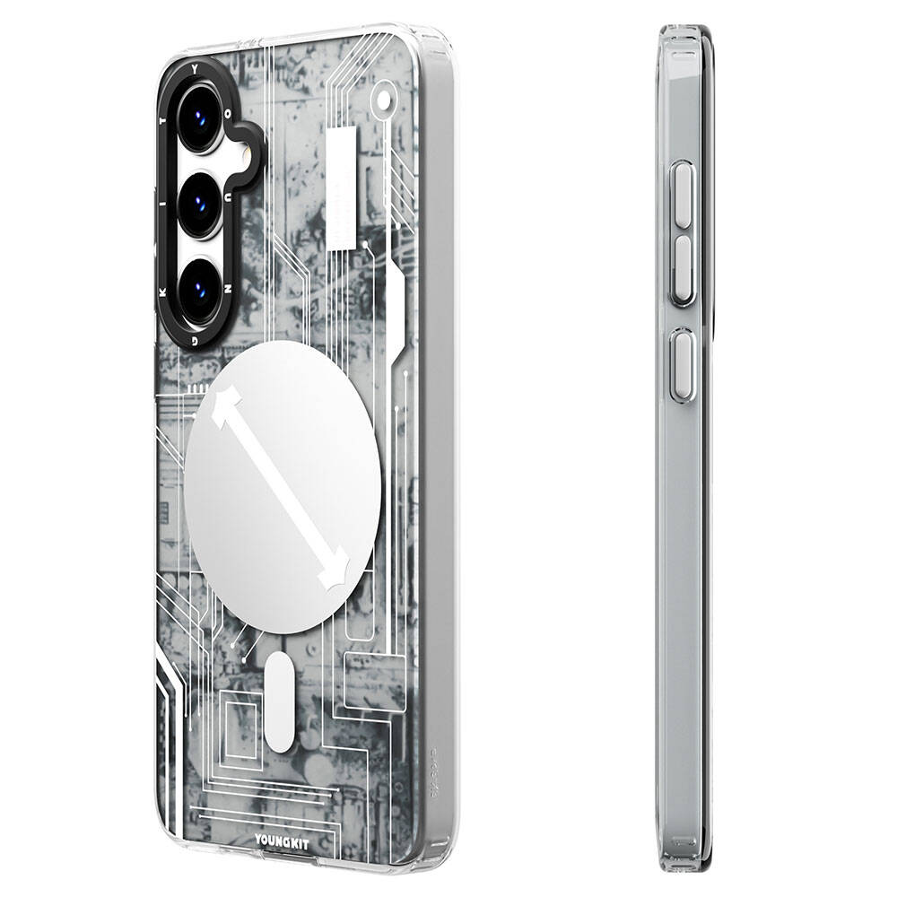 Samsung Galaxy S24 Uyumlu Kılıf M-safe Şarj Özellikli YoungKit Technology Serisi Kapak
