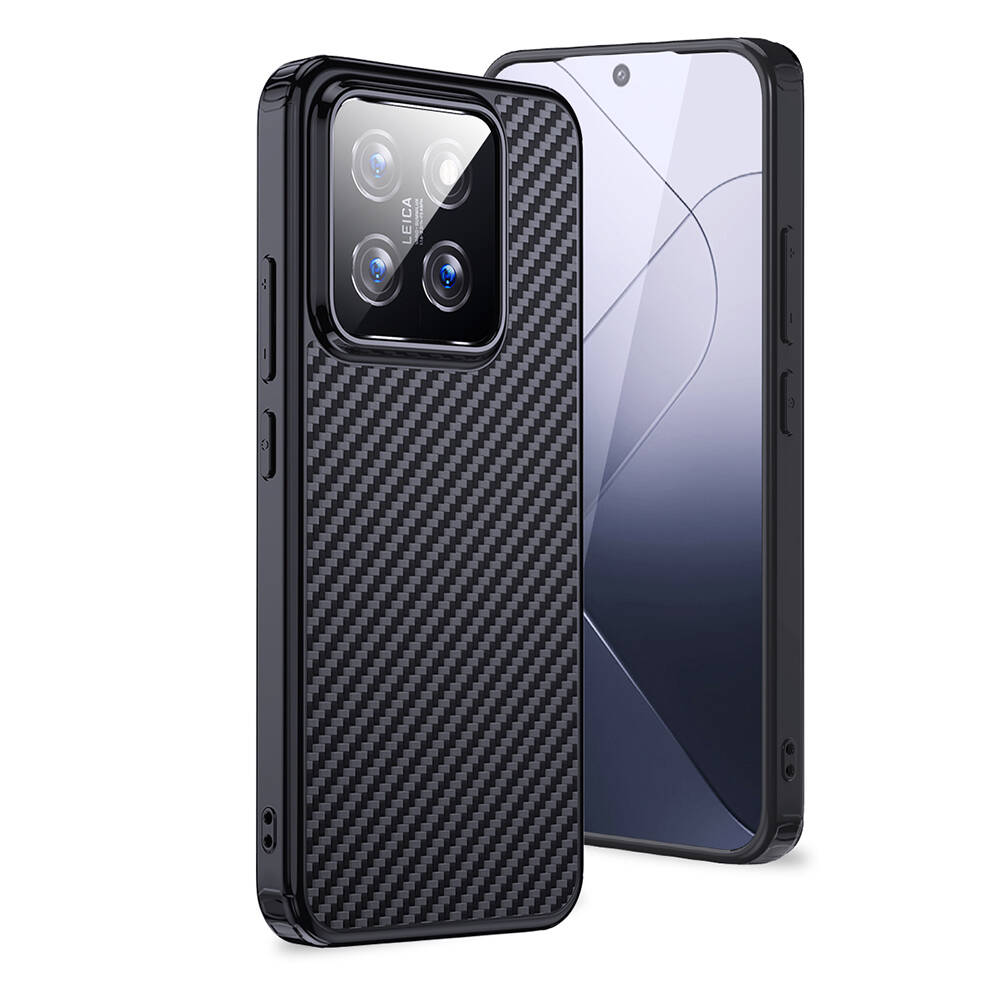 Xiaomi Mi 14 Uyumlu Kılıf Aramid Karbon Fiber M-safe Özellikli Wlons Radison Kapak